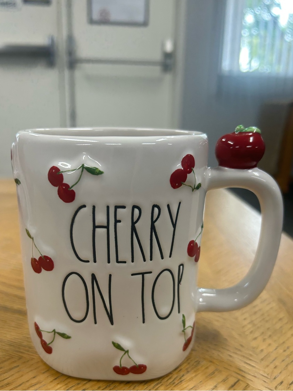 Rae Dunn Cherry on Top Artisan Collection Ceramic Coffee Cup Mug.